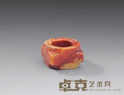 明 黄玉留皮玉琮 3.1cm